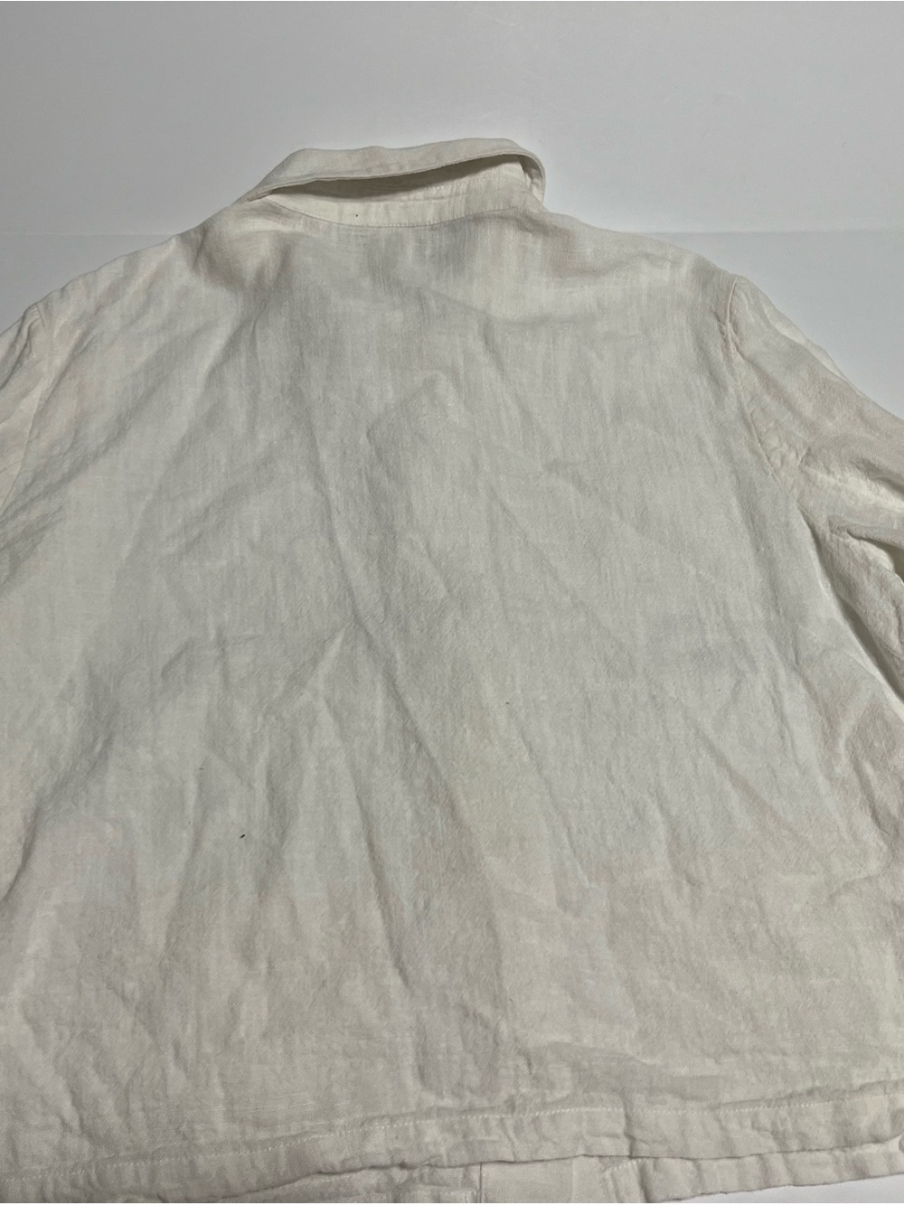 Appleseed's Lightweight Cream Linen Shirt Jacket